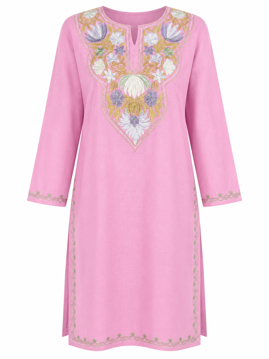 Kashmir Aari cotton Co-Ord Set | Vintage Pink